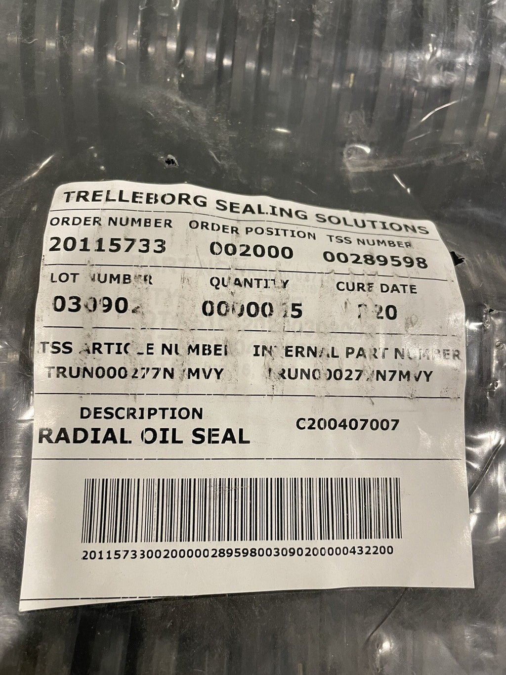 Trelleborg TRUN00027/N7MVY Radial Oil Seal TSS TRUN000277 NEW! FREE SHIPPING!