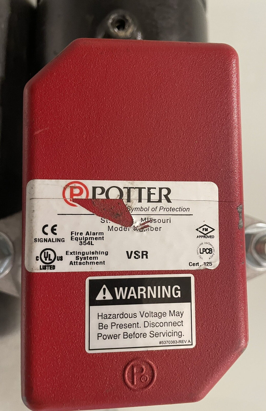 Potter VSR Waterflow Switch W/ Test Drain Valve 1011 2” NEW! FREE SHIPPING!