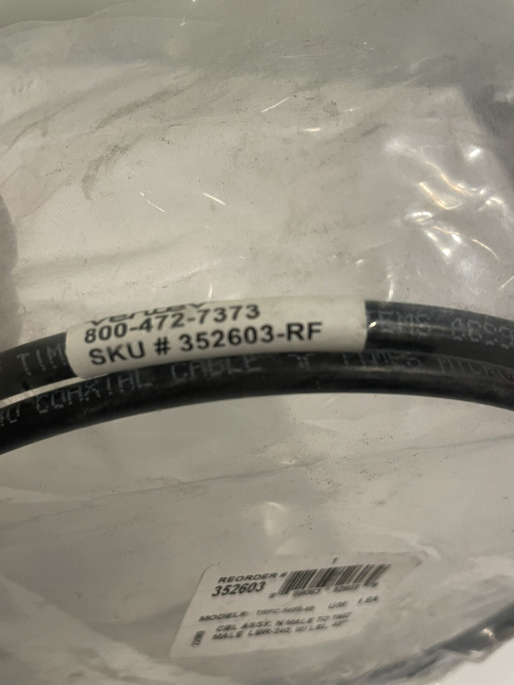 Ventev 352603-RF Cable Assembly LMR-240 NEW! FREE SHIPPING!