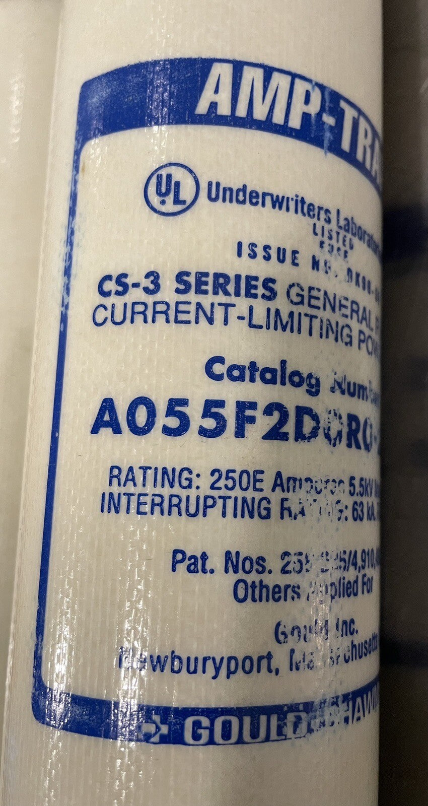 Gould Shawmut A055F2D0R0-250E Fuse 5.5Kv CS-3 Series NEW IN BOX! FREE SHIPPING!