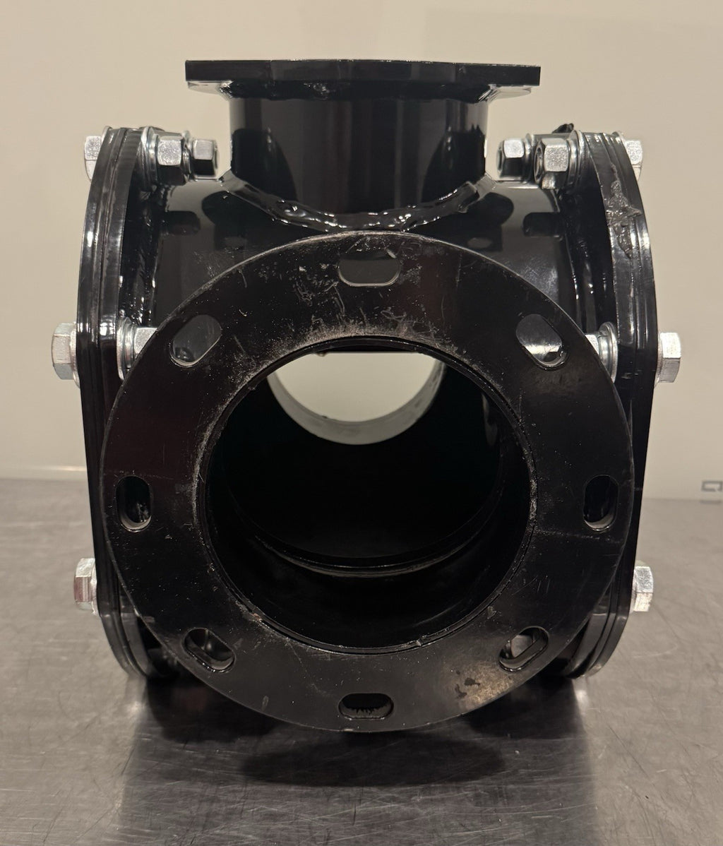 2010-23021-N 3-Way Flanged Rotary Valve 6" NEW! FREE SHIPPING!