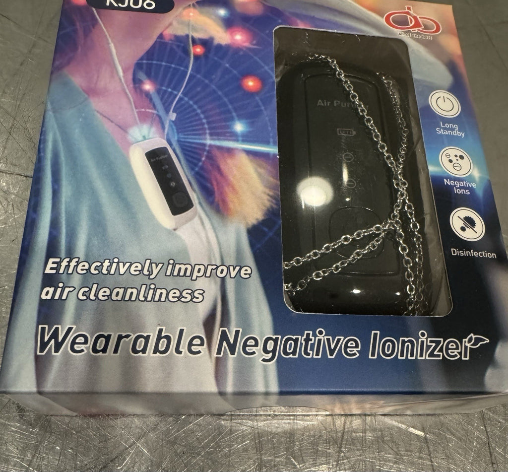 KJ06 Wearable Negative Ionizer Air Purifier Necklace Black NEW IN BOX SHIPS FREE