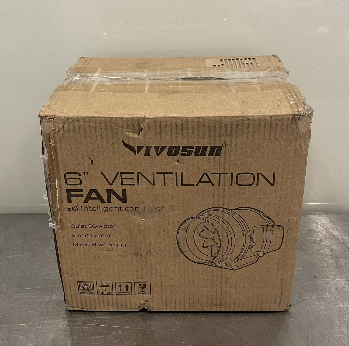 VivoSun 306202P-6 Inline Duct Fan 6” W/ Temperature Control NEW IN BOX!