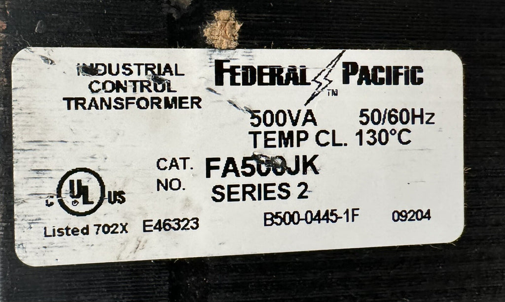 Federal Pacific FA500JK Transformer 500VA Series 2 50/60Hz NEW! FREE SHIPPING!