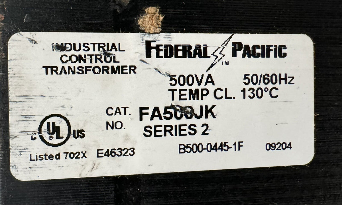Federal Pacific FA500JK Transformer 500VA Series 2 50/60Hz NEW! FREE SHIPPING!