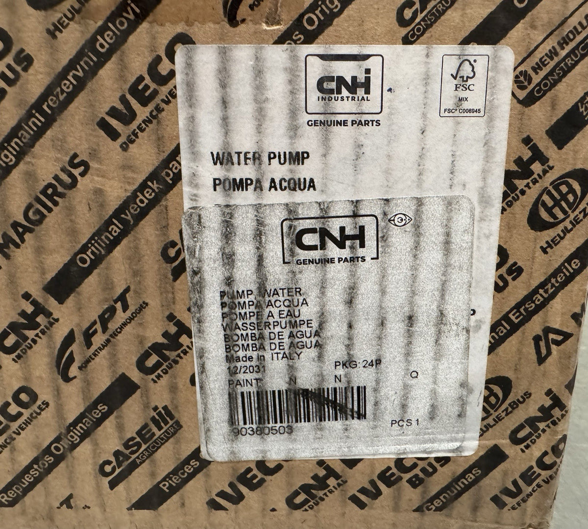 CNH 90380503 Engine Water Pump Genuine Case New Holland Case iH NEW IN BOX!