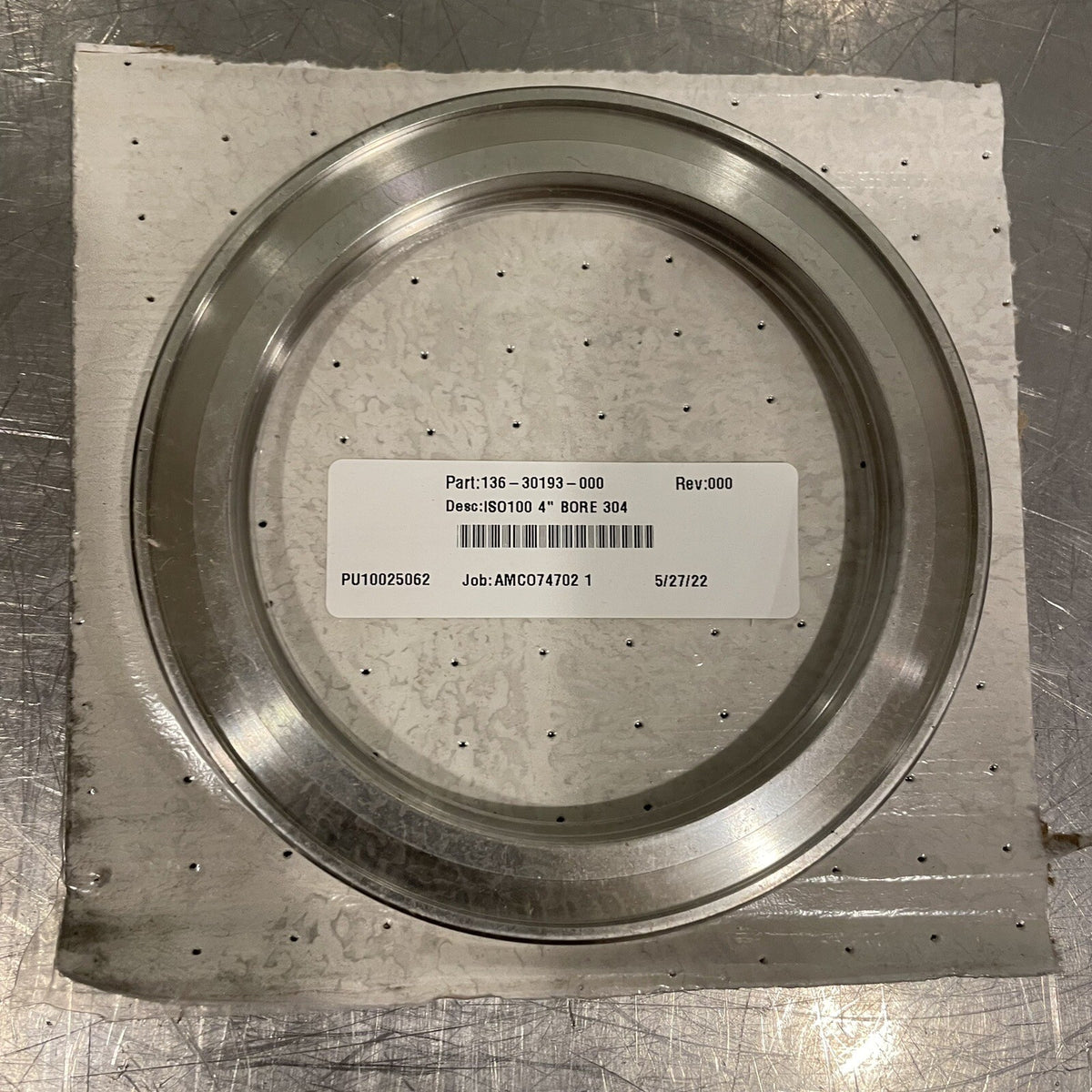 ISO100 4” Bore 304 Short Weld Flange Tube 136-30193-000 NEW! FREE SHIPPING!