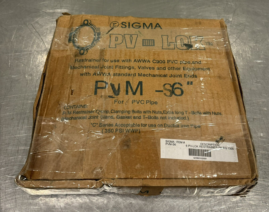 Sigma PVM-S6 PV-LOK 6” Pipe Restraint NEW IN BOX! FREE SHIPPING!