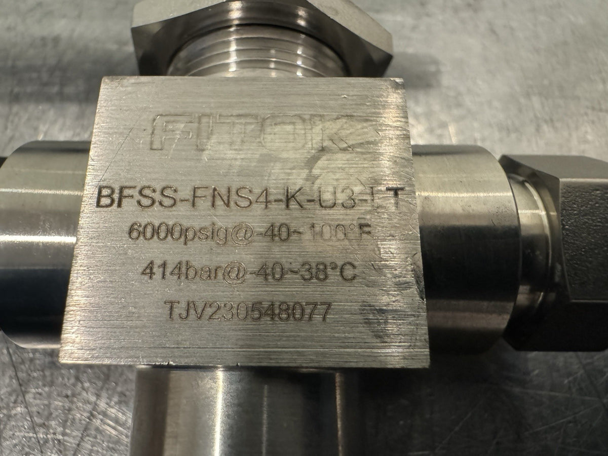 Fitok BFSS-FNS4-K-U3-LT Trunnion Ball Valve NEW IN BOX! FREE SHIPPING!