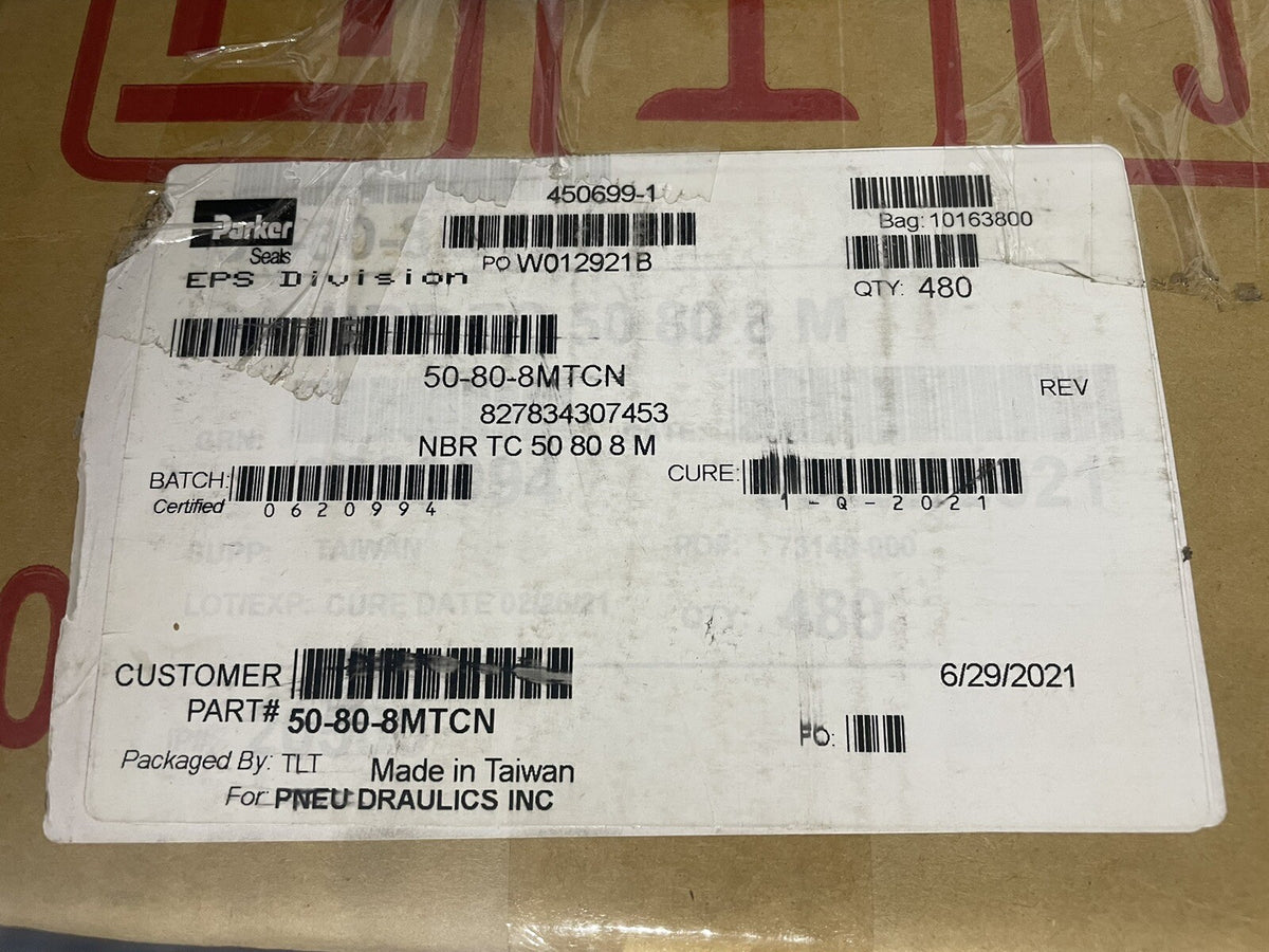 Parker 50-80-8MTCN John Manville Seal NEW! FREE SHIPPING!