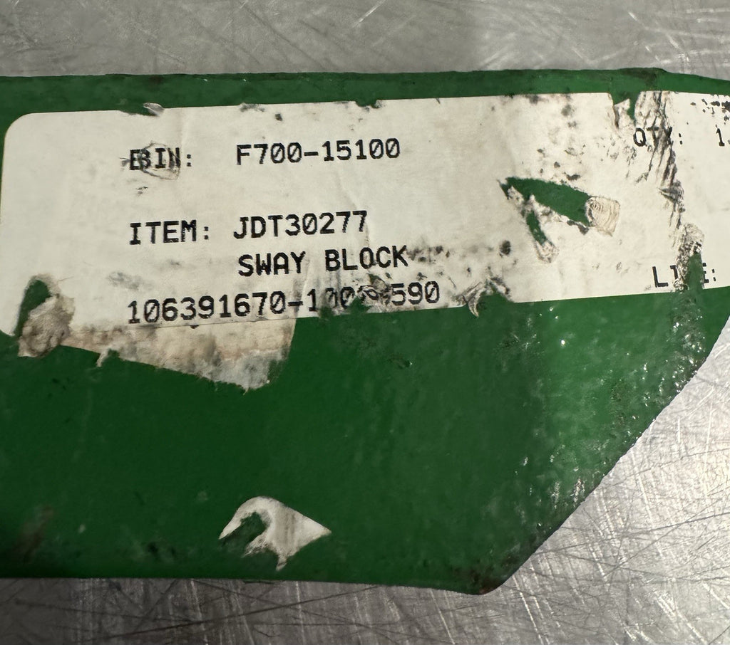 John Deere T30277 Sway Block LH Genuine NEW! FREE SHIPPING!