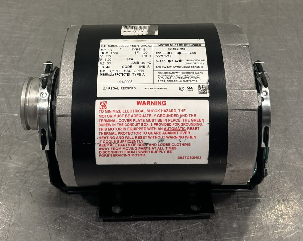 S48AB88B92P Regal Rexnord 1/3HP 1725 RPM Carbonator Pump NEW! FREE SHIPPING!