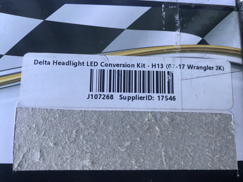 Delta J107268 H13 LED Conversion Kit Jeep Wrangler 2007-17 NEW IN BOX