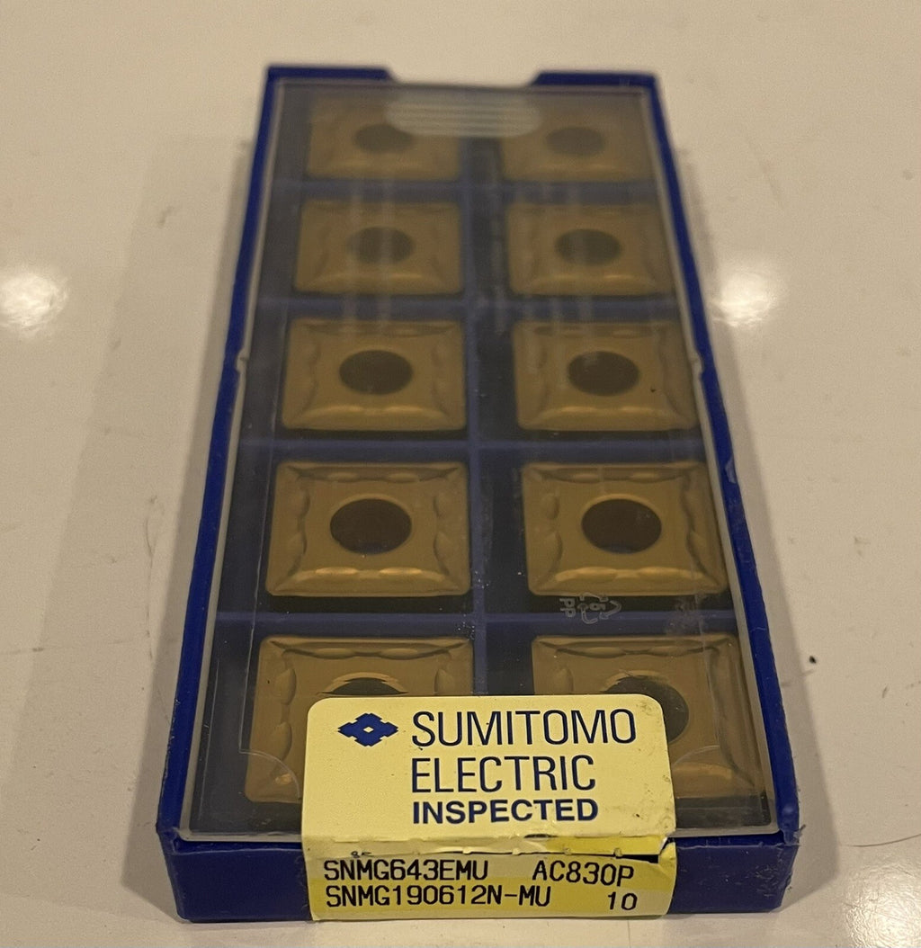 Sumitomo SNMG190612N-MU Carbide Inserts 10 PACK AC830P NEW! FREE SHIPPING!