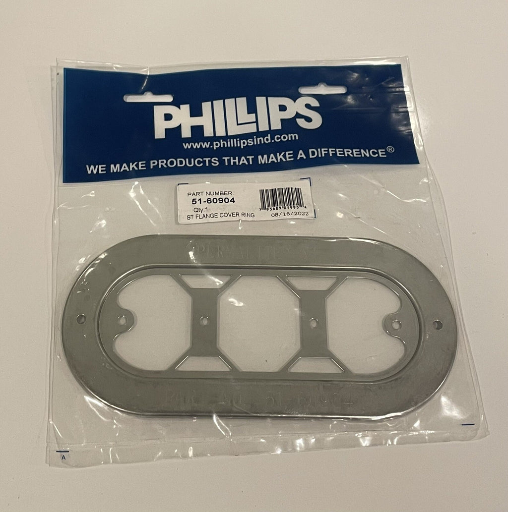 Phillips 51-60904 Oval Trim Ring Light Flange Cover Chrome NEW! FREE SHIPPING!