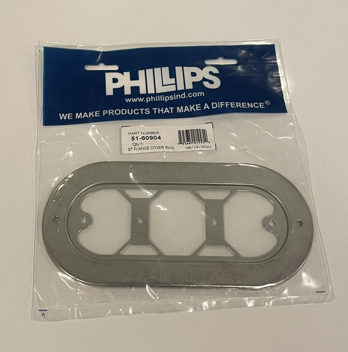 Phillips 51-60904 Oval Trim Ring Light Flange Cover Chrome NEW! FREE SHIPPING!