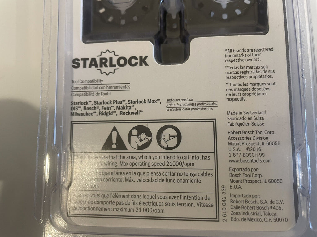 Bosch OSL003VP 3-Piece Starlock Oscillating Multi Tool Plunge Cutting NEW!