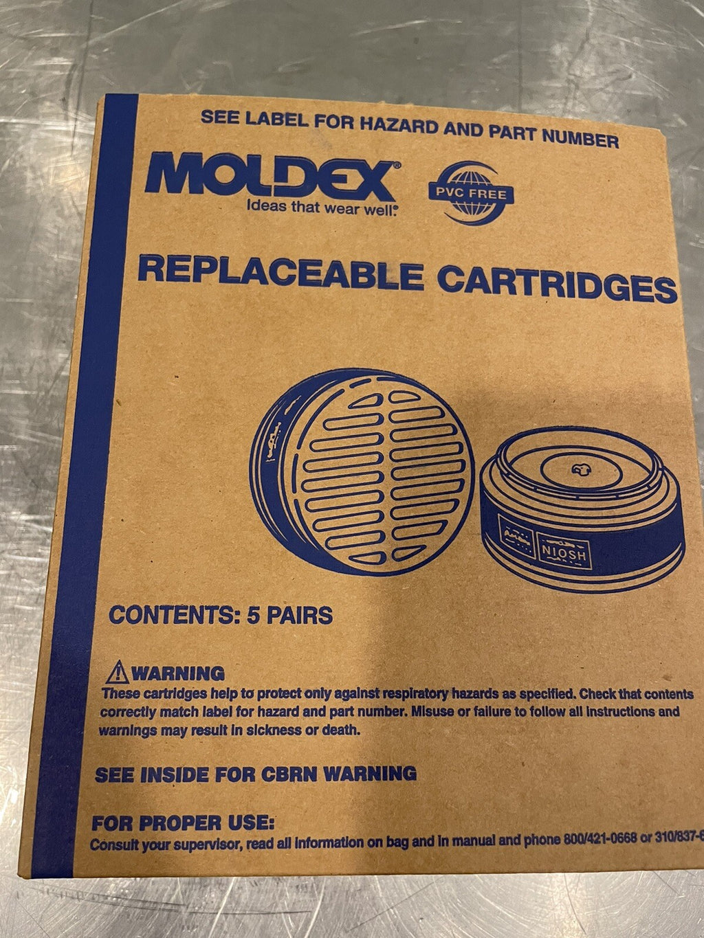 Moldex 8500 Formaldehyde Cartridges 5 PACKS OF 2 NEW IN BOX! FREE SHIPPING!