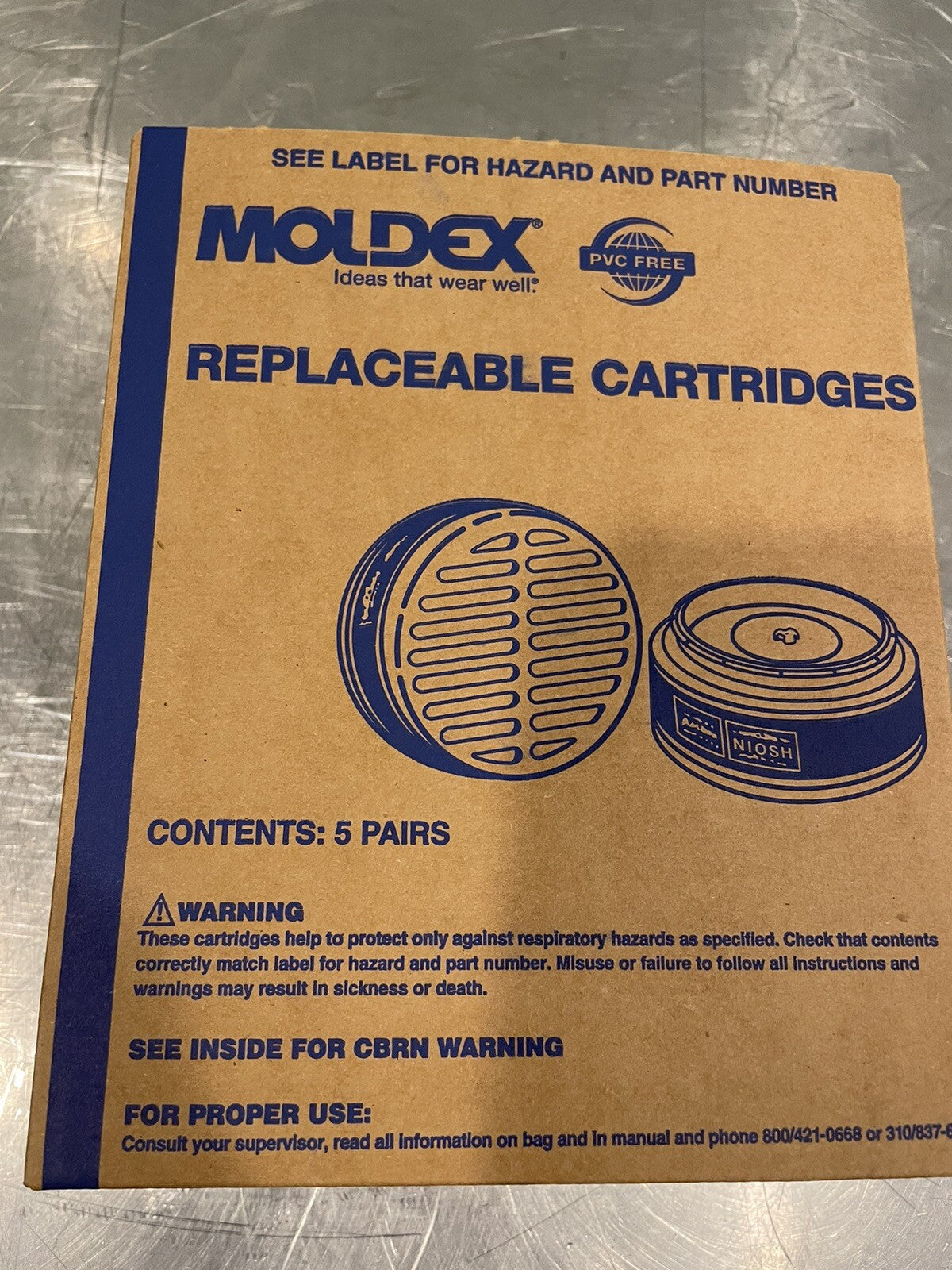 Moldex 8500 Formaldehyde Cartridges 5 PACKS OF 2 NEW IN BOX! FREE SHIPPING!