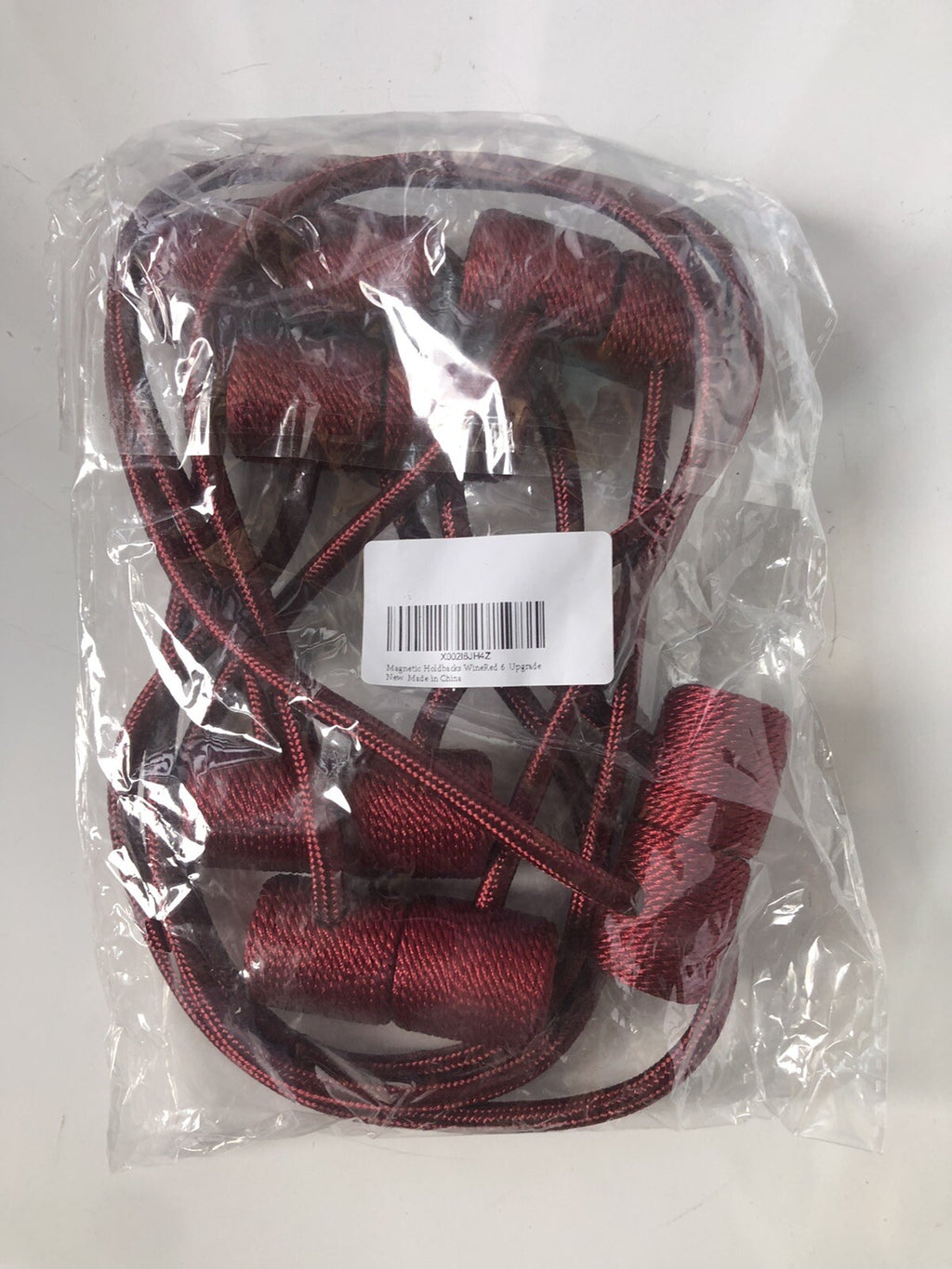 Magnetic Curtain Holdbacks Wine Red Drapery Tiebacks NEW!! FREE SHIPPING!!