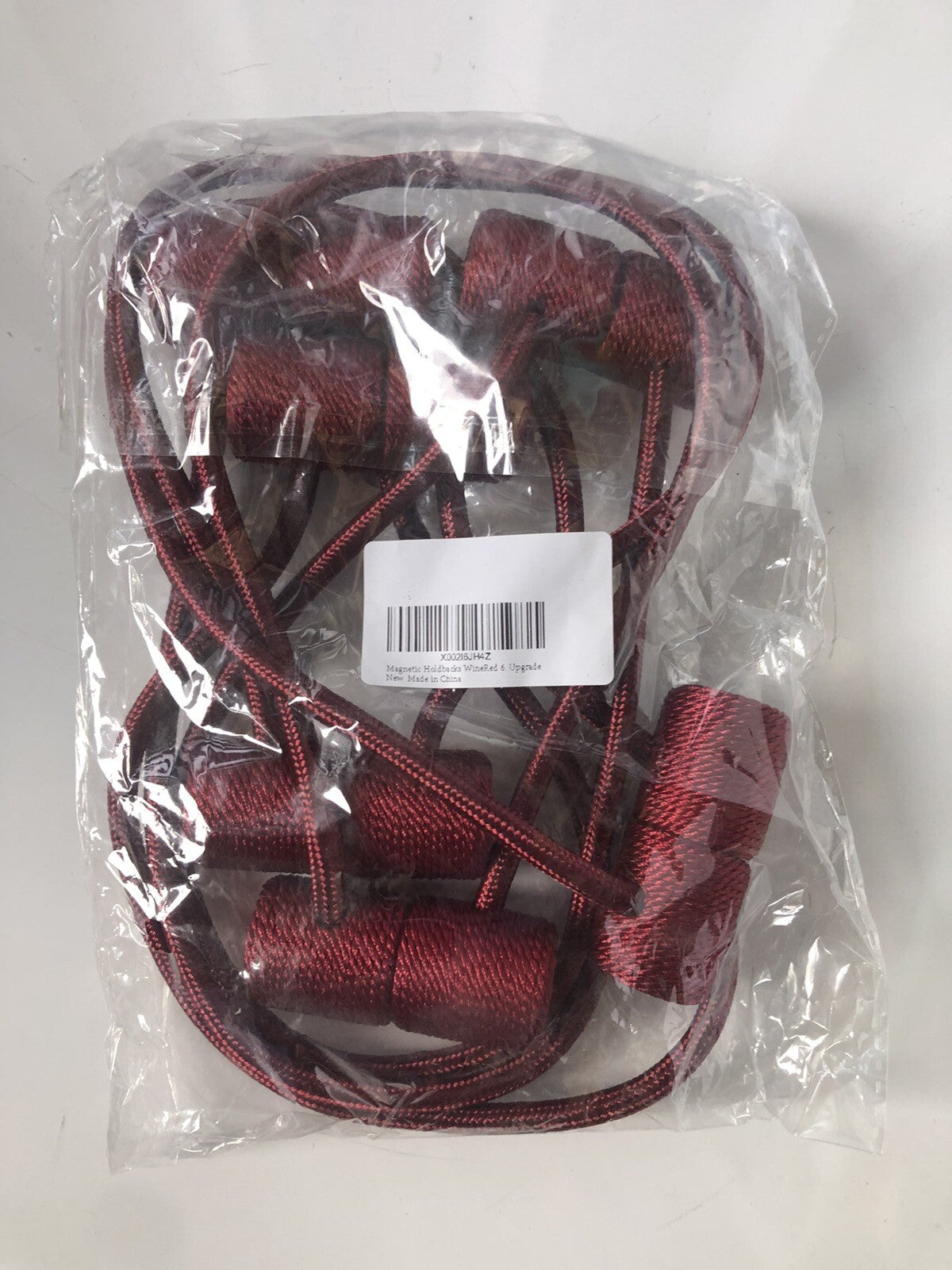 Magnetic Curtain Holdbacks Wine Red Drapery Tiebacks NEW!! FREE SHIPPING!!