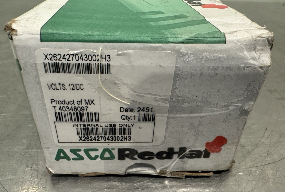 ASCO Redhat X262427043002H3 Solenoid Valve NEW IN BOX! FREE SHIPPING!