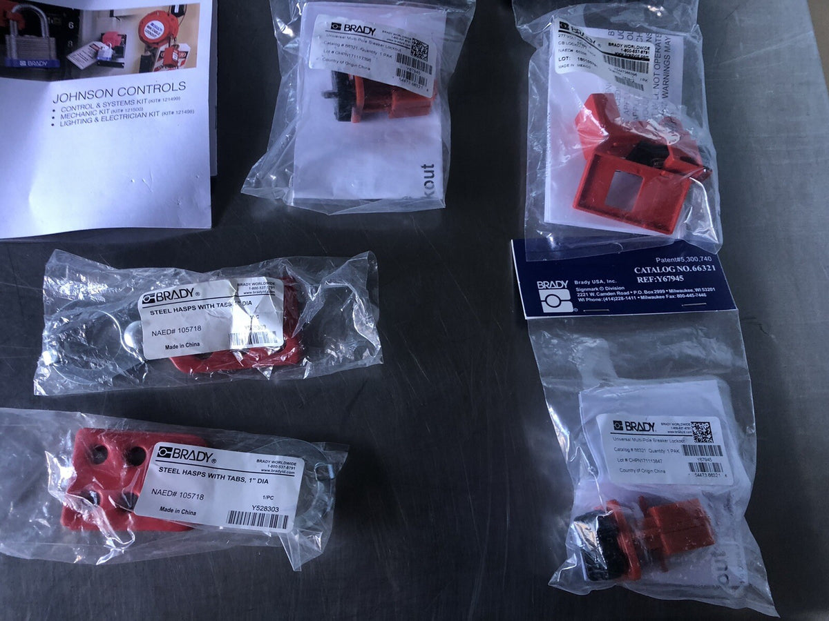 BRADY 121500 Lockout Kit JCI Mechanics 33Z365 NEW IN BOX!! FREE SHIPPING!!!