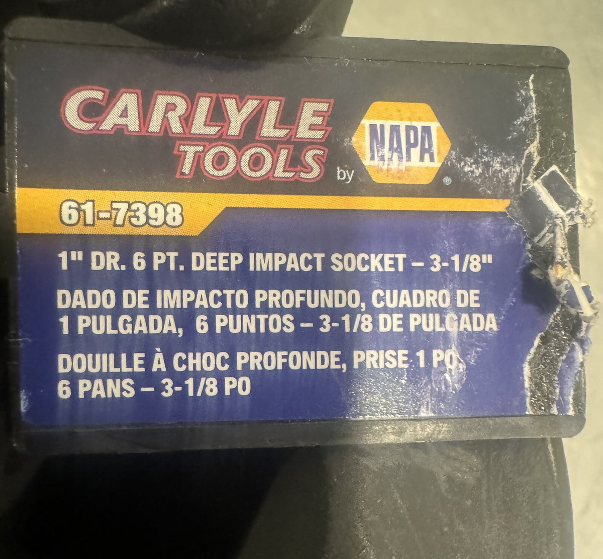 Carlyle 61-7398 Deep Impact Socket 3-1/8” 6 Point 1” Drive NEW! FREE SHIPPING!