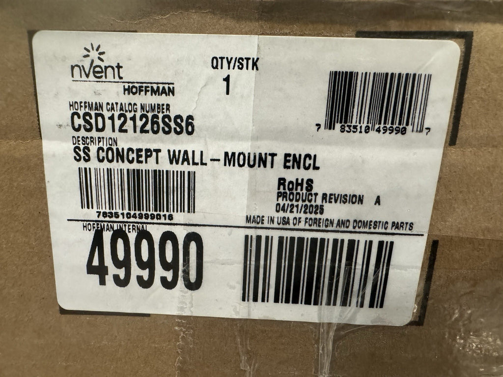 Nvent CSD12126SS6 Enclosure 316 Stainless Wall Mount NEW! FREE SHIPPING!