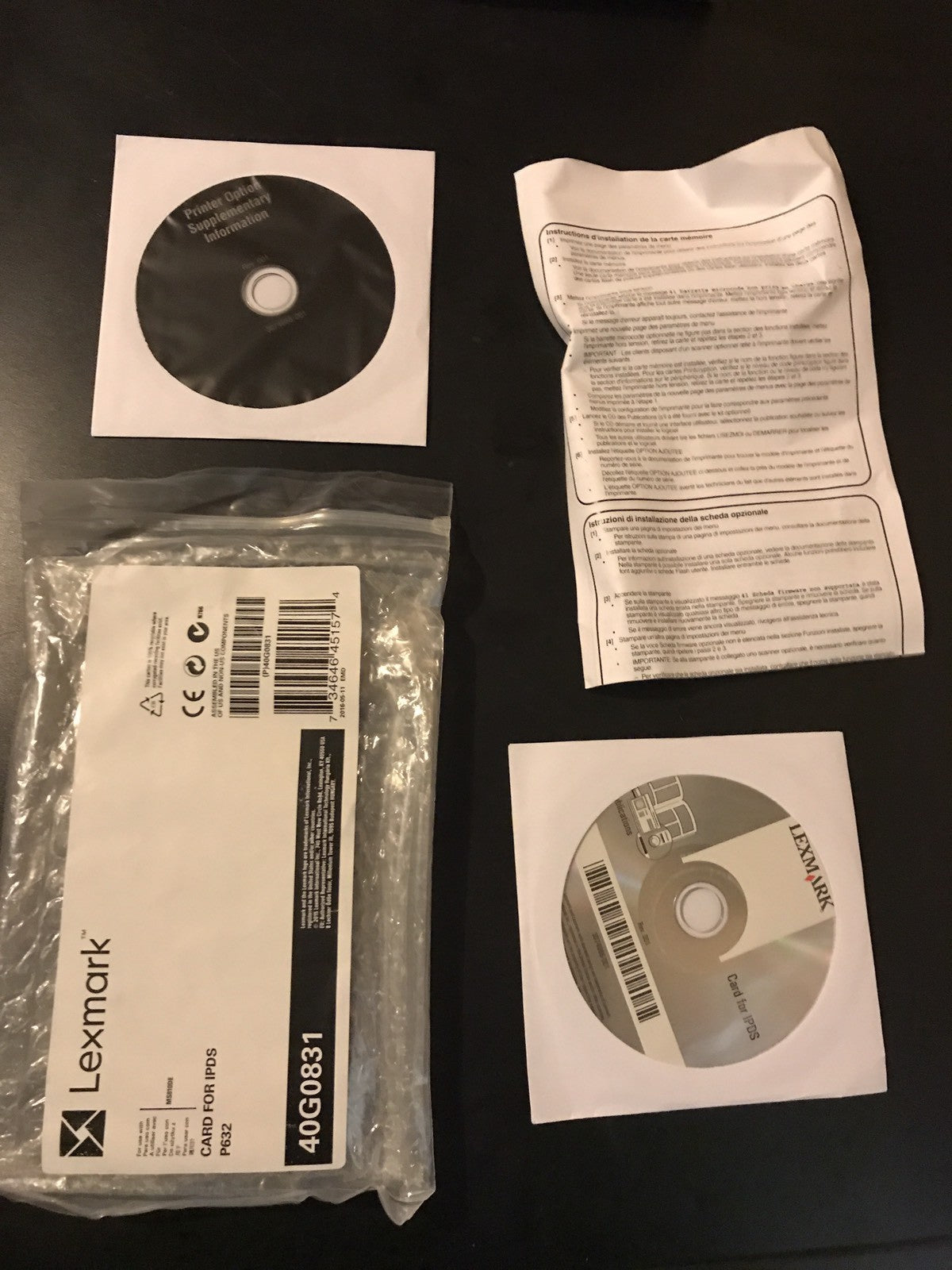 Lexmark 40G0831 P638 ROM Card For IPDS Lexmark MS810de & MS812de NEVER USED