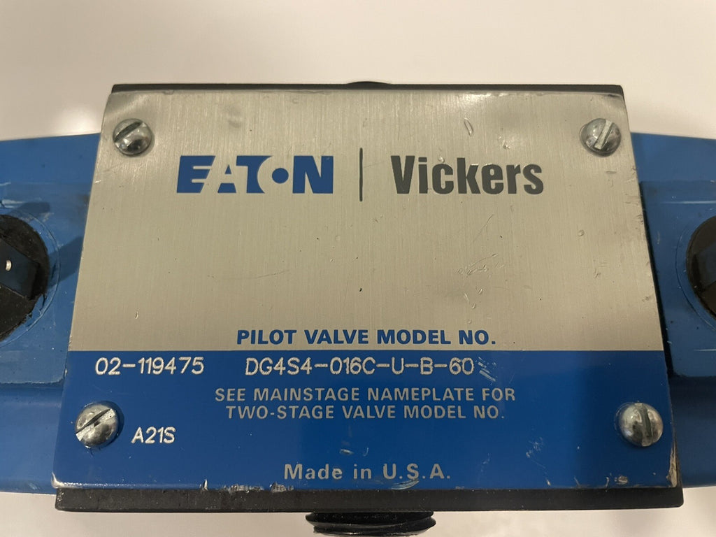 Eaton DG4S4-016C-U-B-60 Directional Solenoid Valve NEW! FREE SHIPPING!