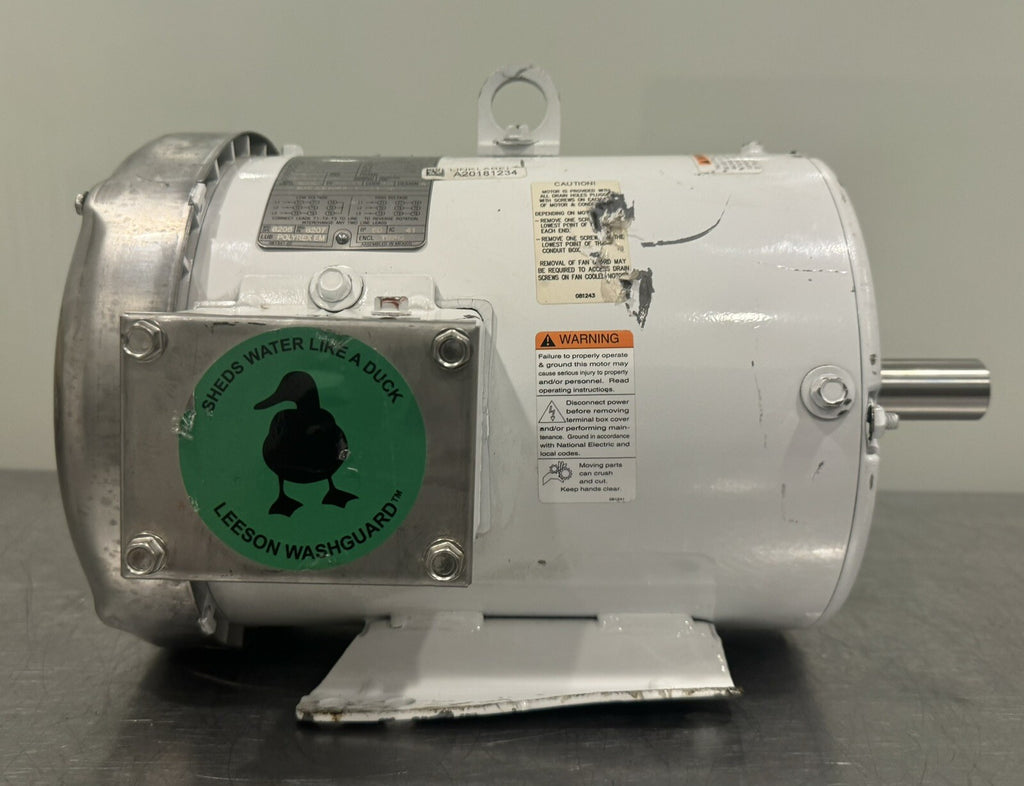 Leeson 132202.00 Washdown Motor 5HP 230/190V C184T34WB5A NEW! FREE SHIPPING!