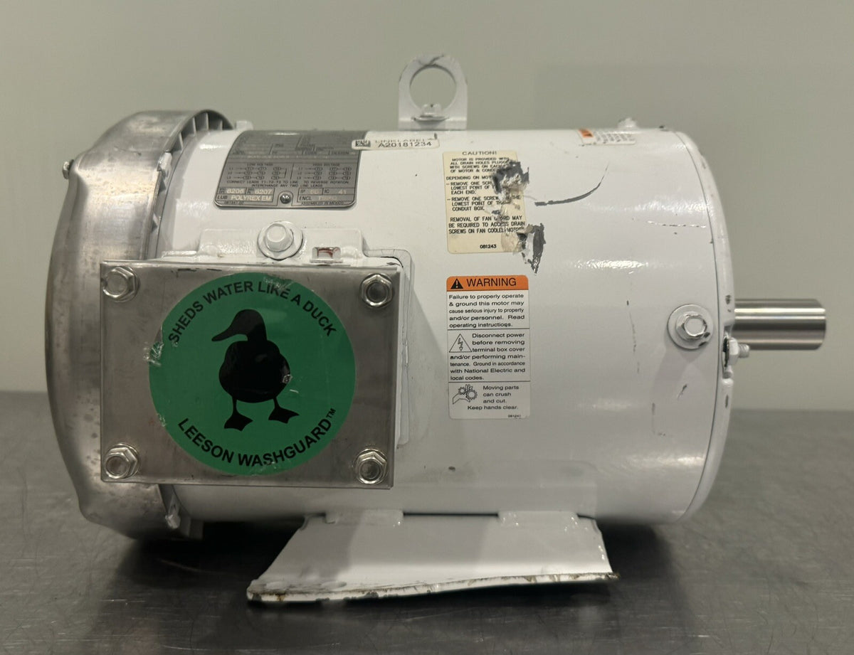 Leeson 132202.00 Washdown Motor 5HP 230/190V C184T34WB5A NEW! FREE SHIPPING!
