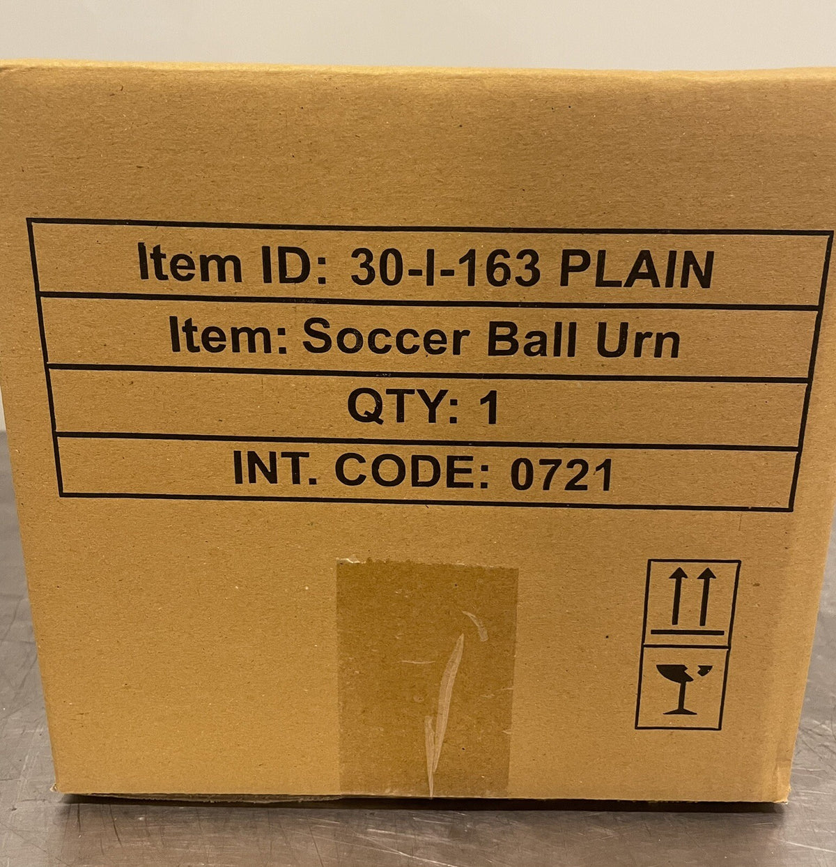 30-I-163 Plain Soccer Ball Urn NEW IN BOX! FREE SHIPPING!