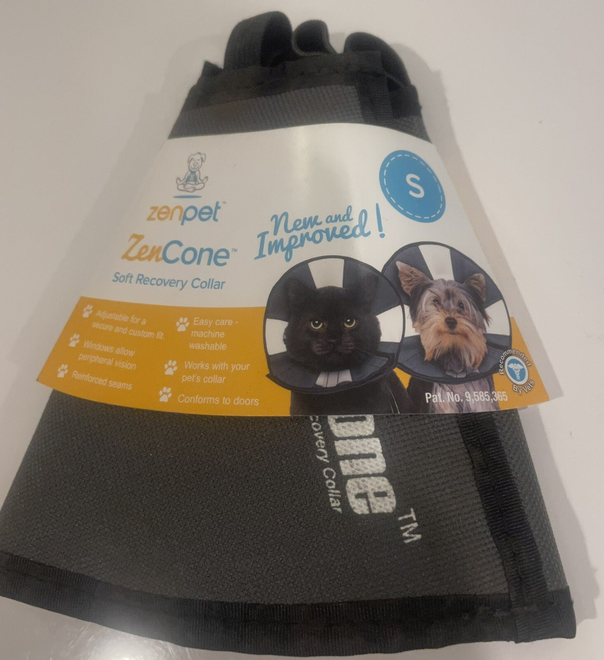 ZenPet Zencone Small Soft Recovery Collar 8-12” S Gray NEW! FREE SHIPPING!