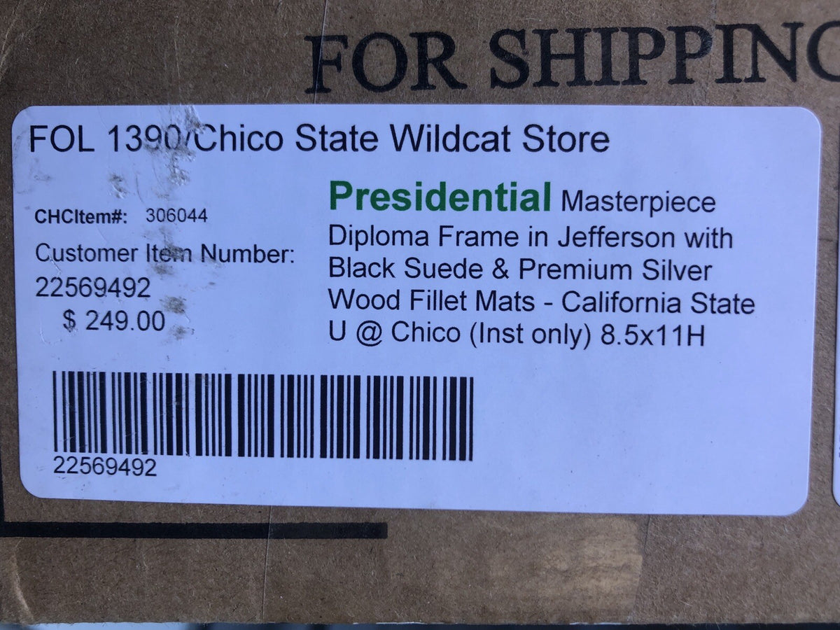 Church Hill Classics 22569492 Cal State Chico Diploma Frame Presidential NEW!!