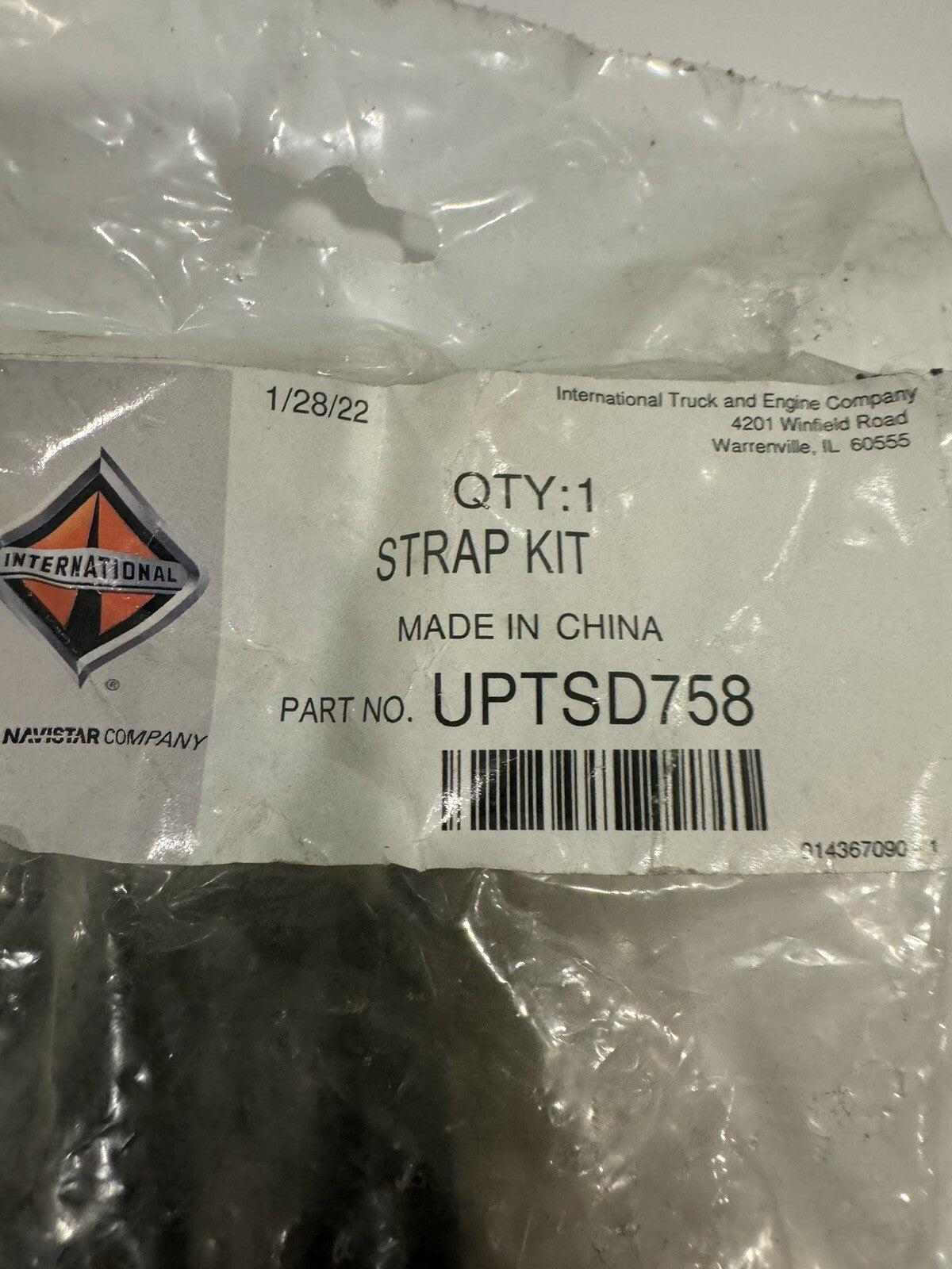 International UPTSD758 U-Joint Strap Service Kit NEW! FREE SHIPPING!