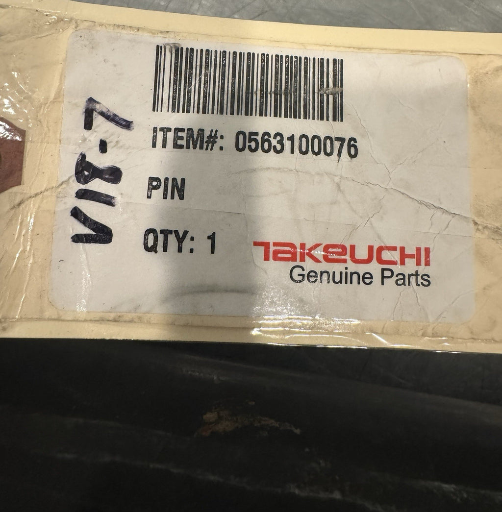 Takeuchi 0563100076 Pin ASSY NEW W/ TAGS! FREE SHIPPING!