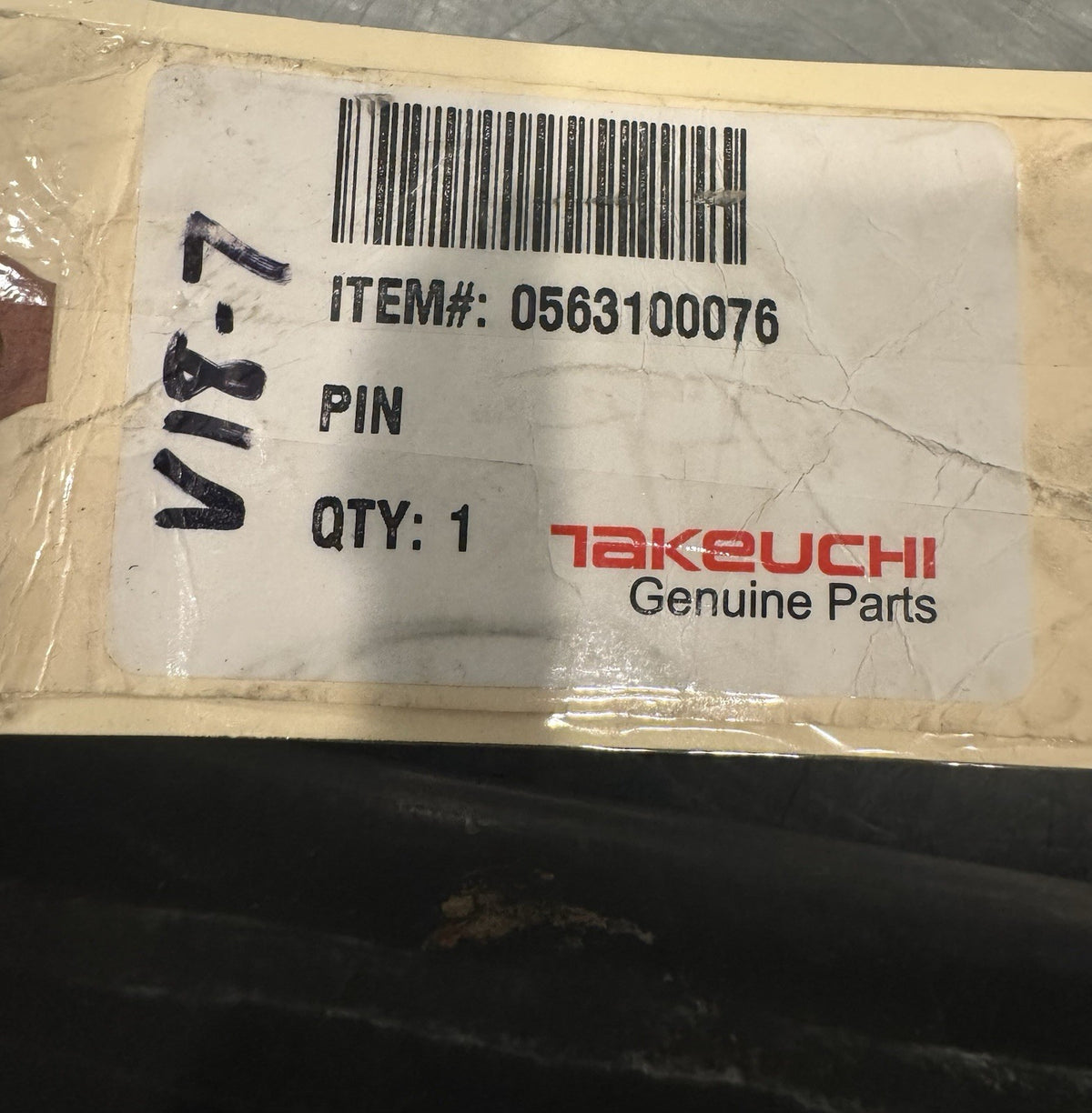Takeuchi 0563100076 Pin ASSY NEW W/ TAGS! FREE SHIPPING!