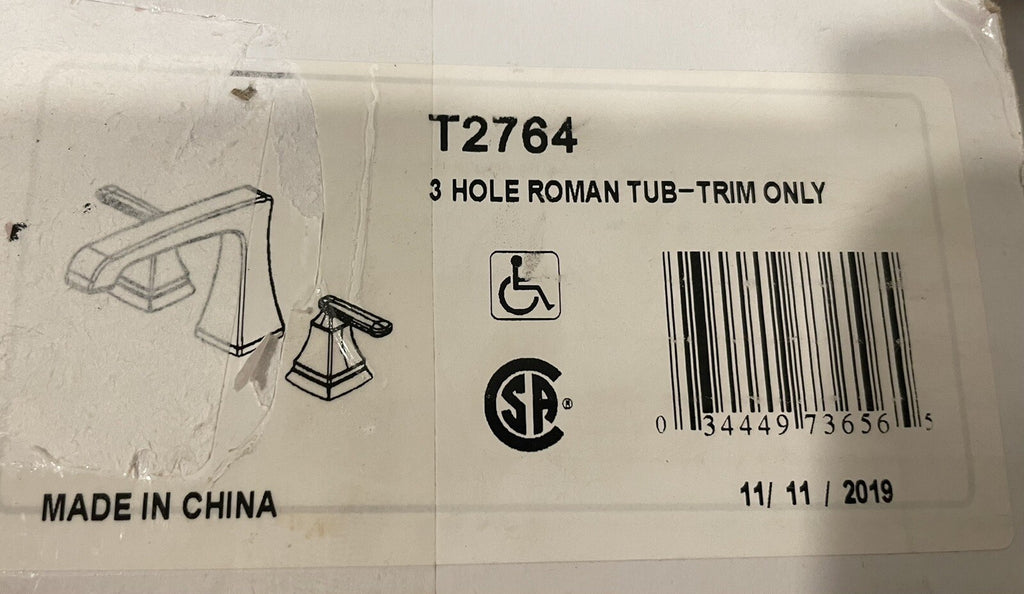Delta T2764 Roman Tub Trim Chrome NEW IN BOX! FREE SHIPPING!