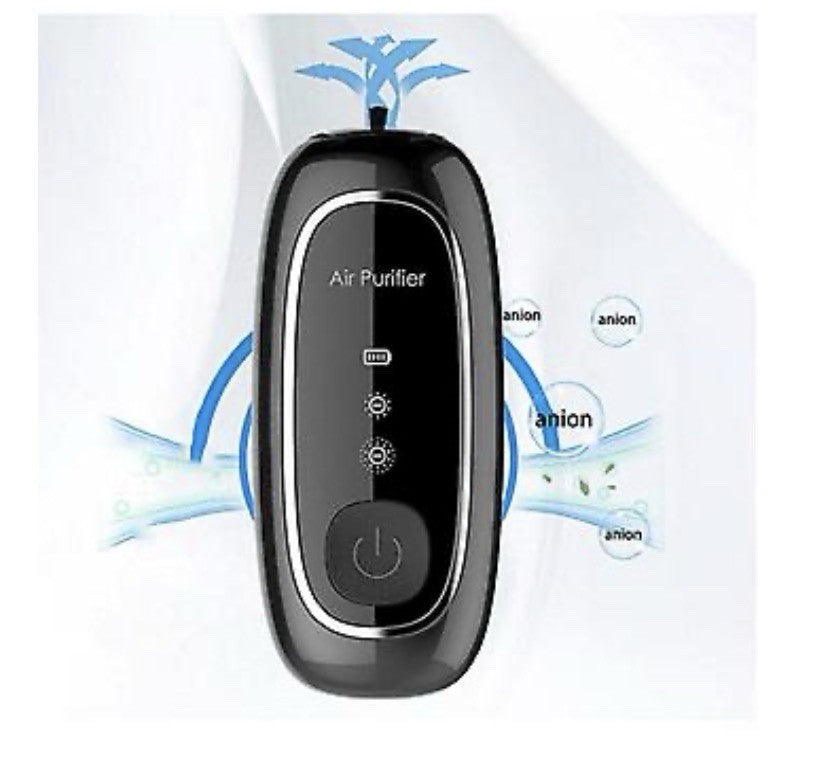 KJ06 Wearable Negative Ionizer Air Purifier Necklace Black NEW IN BOX SHIPS FREE