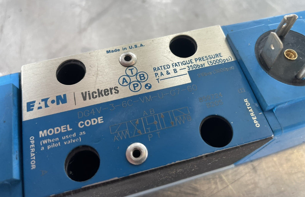 Eaton DG4V-3-6C-VM-U-G7-60 Directional Control Valve 859724 NEW! FREE SHIPPING!