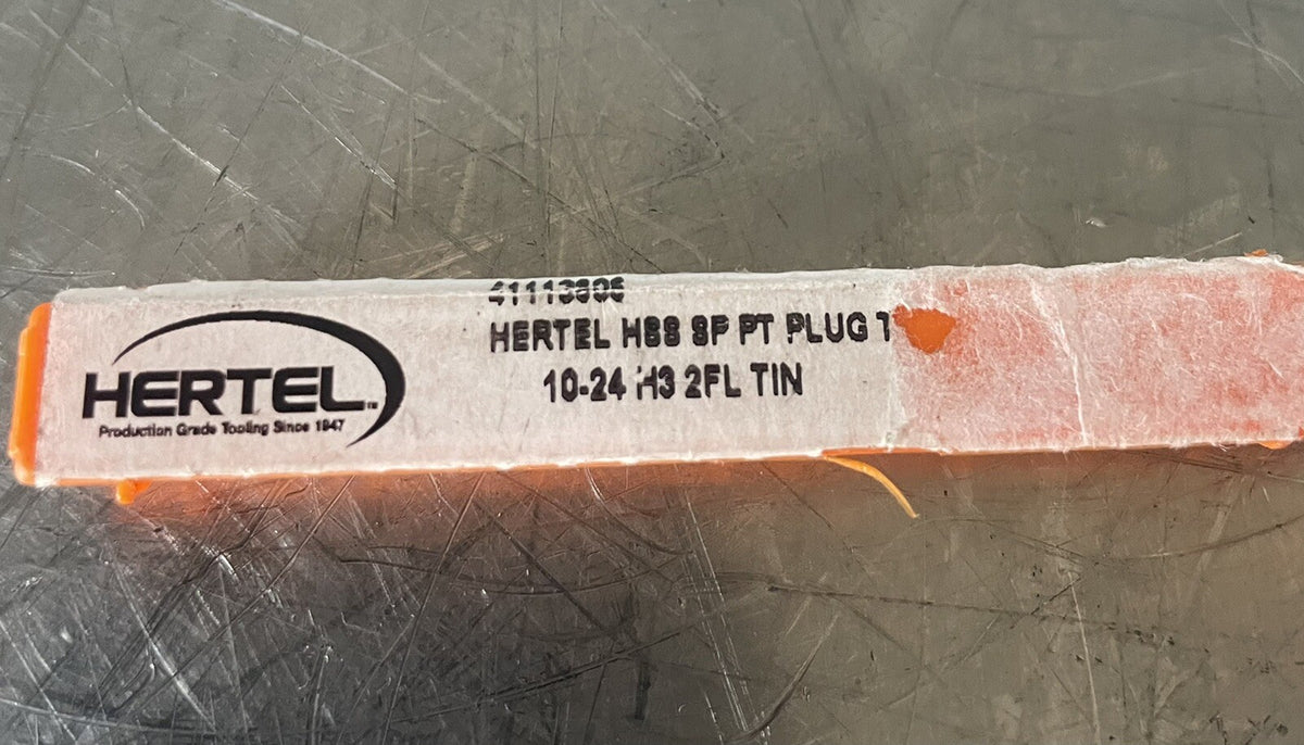 Hertel 41113606 HSS SP PT PLUG 10-24 H3 2FL TIN NEW! FREE SHIPPING!