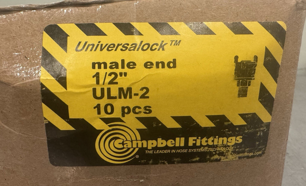 Campbell Fittings ULM-2 Universalock Male End 1/2" NEW IN BOX! DEALS ON 10 PACK!