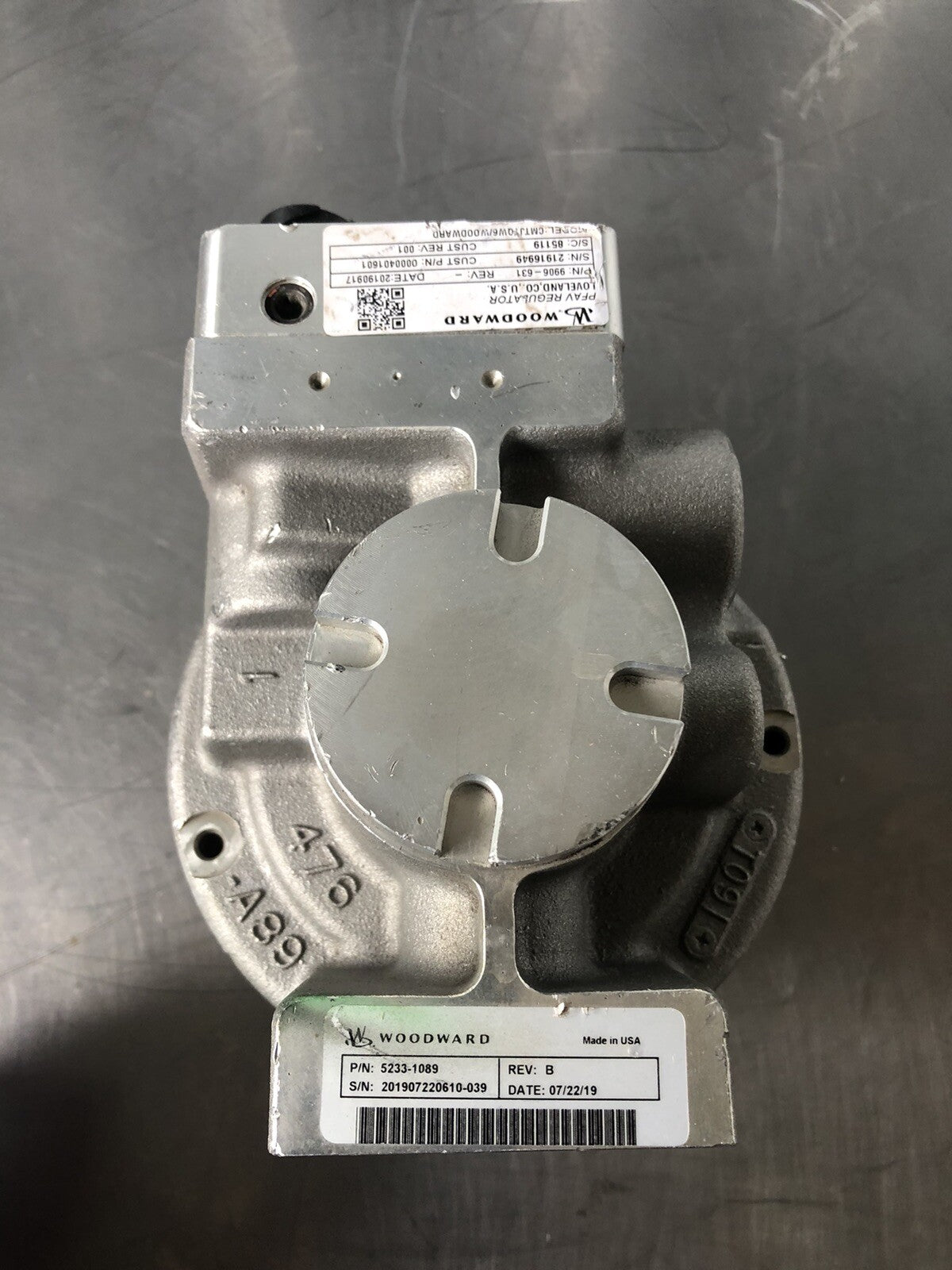 Woodward 5233-1089 Valve Gas NEW!! FREE SHIPPING!!