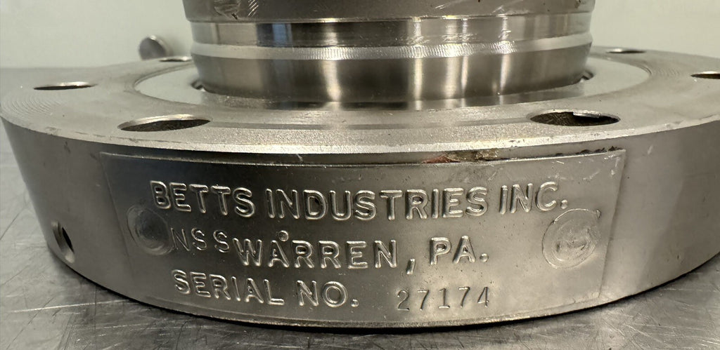 Betts Internal Hydraulic Valve Stainless Steel 316 NEW! FREE SHIPPING!