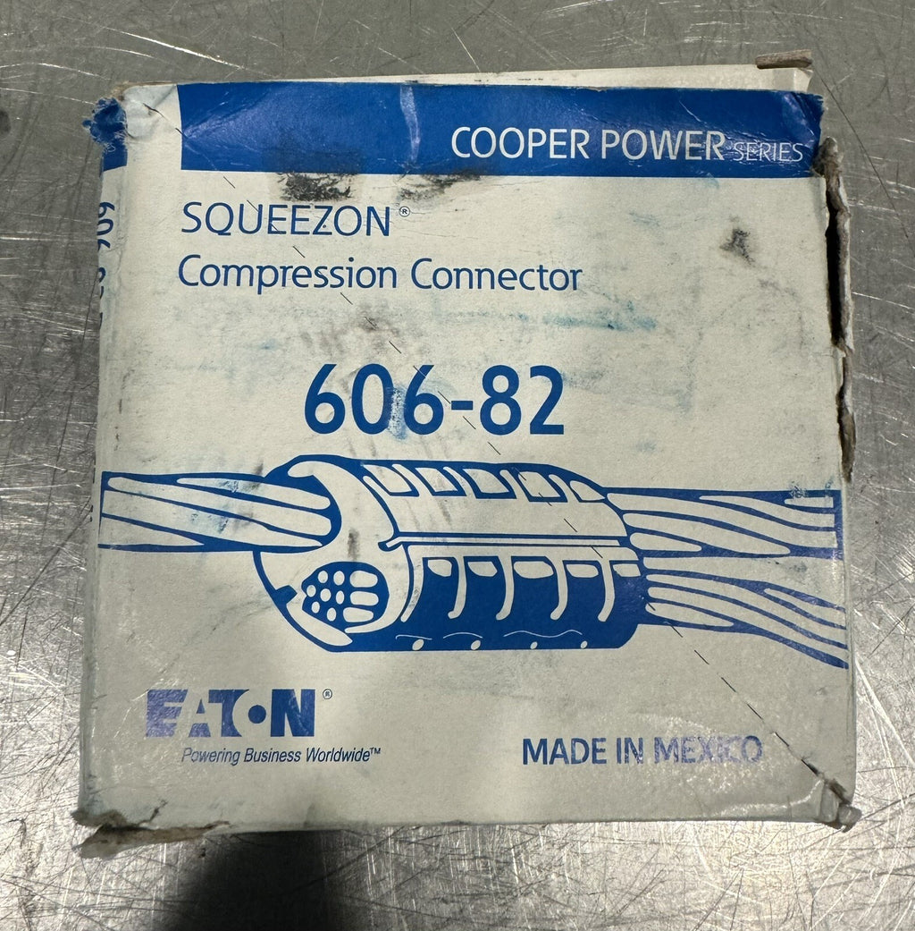 Eaton 606-82 Squeezon Compression Connector Crimp Cooper Power NEW!