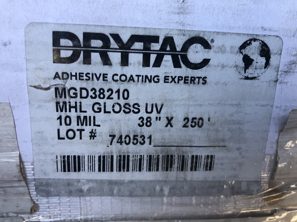 Drytac MGD38210 38” X 250’ High Gloss UV Thermal Laminating Film 10mil NEW!!!