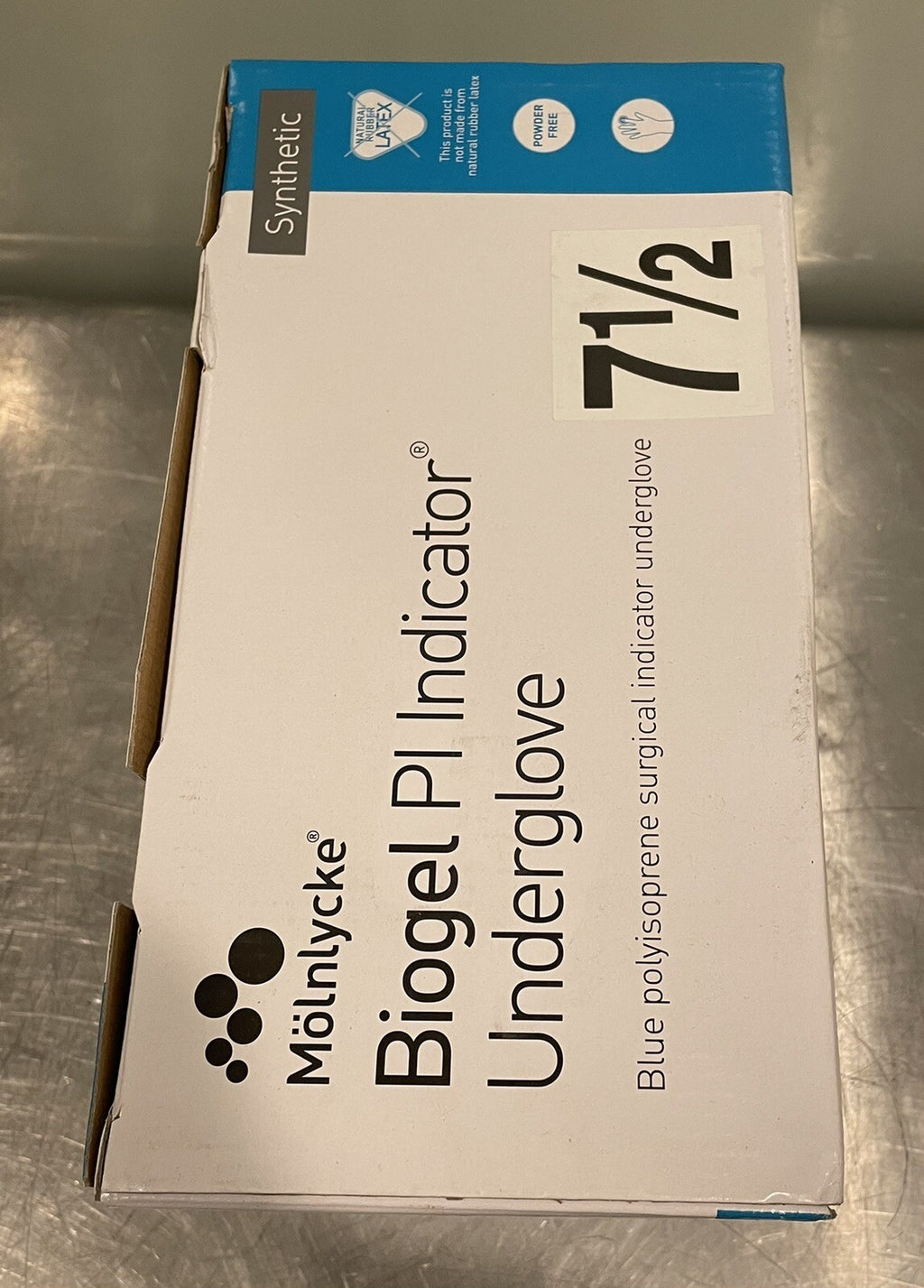 Molnlycke 41675 Biogel PI Indicator Inderglove 50 PAIR Sz 7.5 NEW! FREE SHIPPING