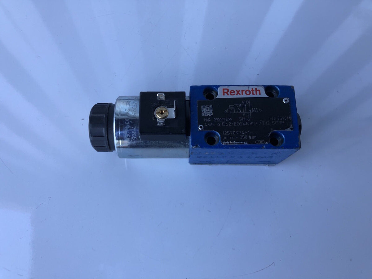 Rexroth 4WE6D62/EG24N9K4/T12S099 Directionl Spool Valve Hydraulic R900921285 NEW